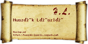 Huszák László névjegykártya